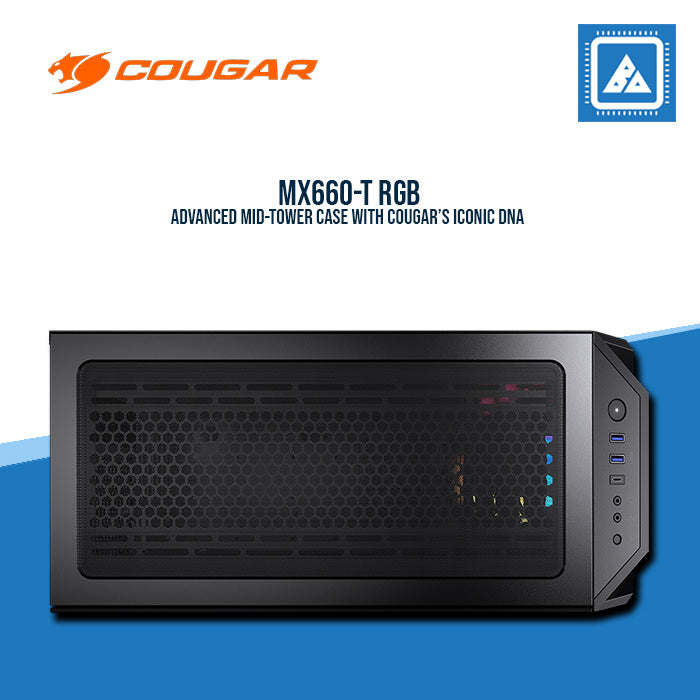 COUGAR MX660 T RGB / MID-TOWER / ARGB VK120*3FAN / TEMPERED GLASS COUGAR MX660 T RGB / MID-TOWER / ARGB VK120*3FAN / TEMPERED GLASS
